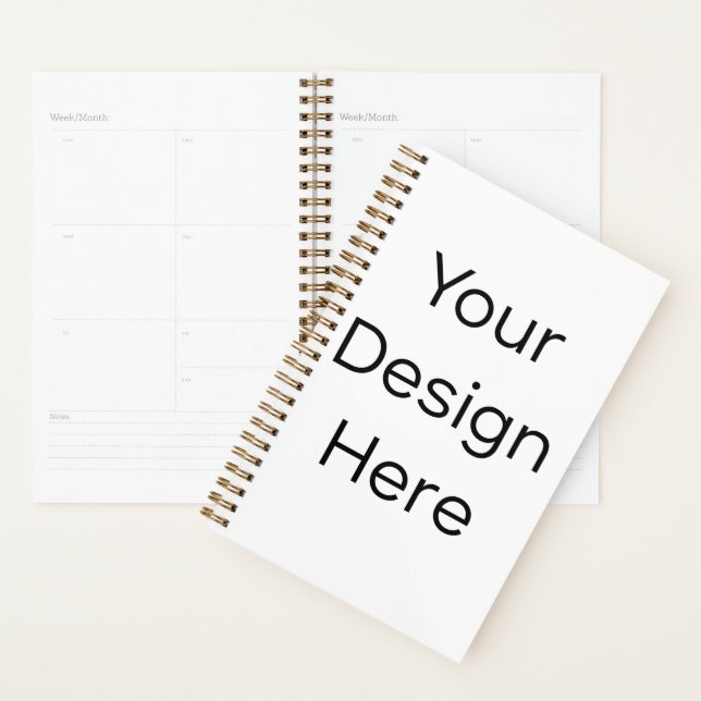 Planificateur 5,5" x 8,5" Couverture rigide Spiral (Devant avec enveloppe)