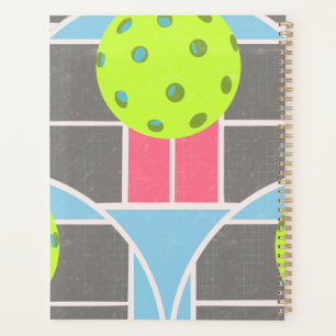 Planificateur à bordure festonnée de Pickleball mo