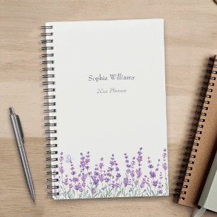 Planificateur à bordure lavande florale aquarelle