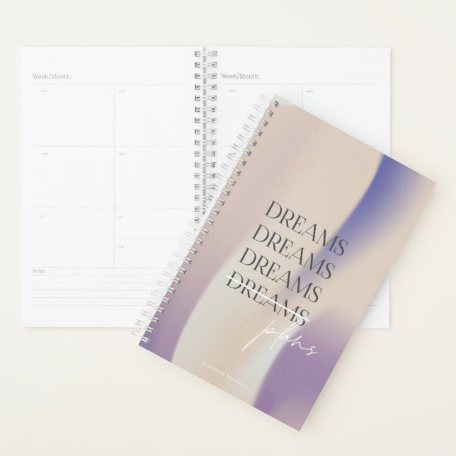 Planificateur à gradient personnalisé 'Dreams to P (Devant avec enveloppe)