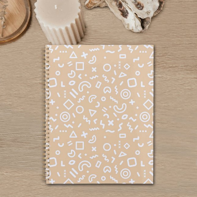 Planificateur à motif beige Memphis (Créateur téléchargé)