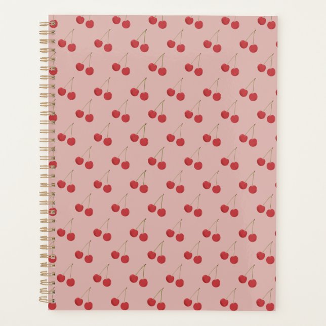Planificateur à motif cerise rouge (Devant)