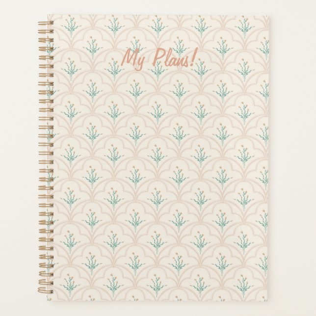 Planificateur à motif de fleurs printanières (Devant)