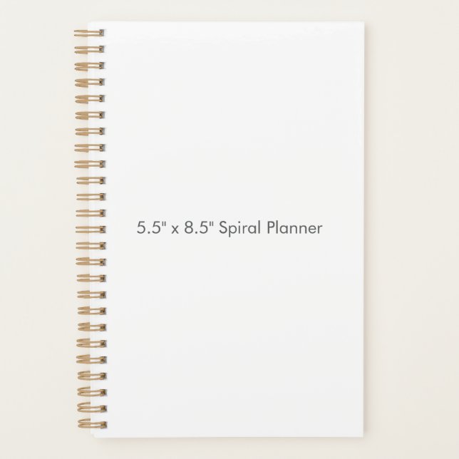 Planificateur à spirale 5,5" x 8,5" (Devant)