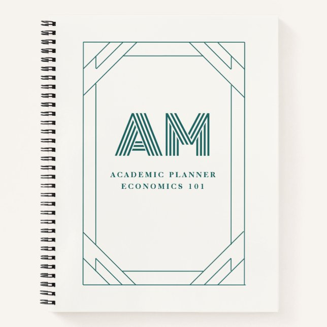 Planificateur Académique & Cahier de Notes Élégant (Devant)