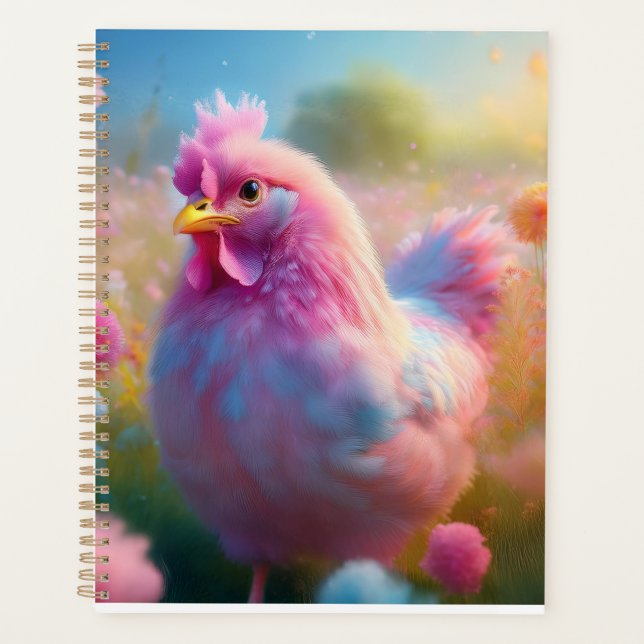 Planificateur Adorable Poulet Rose  (Devant)