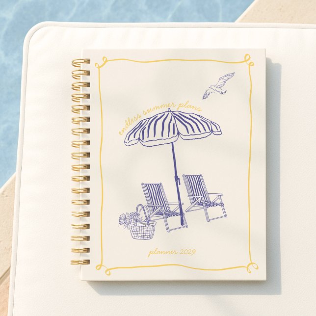 Planificateur annuel côtier dessiné à la main de m (Créateur téléchargé)