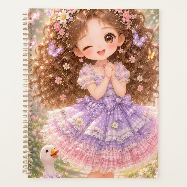 Planificateur annuel de 12 mois de la princesse mi (Devant)