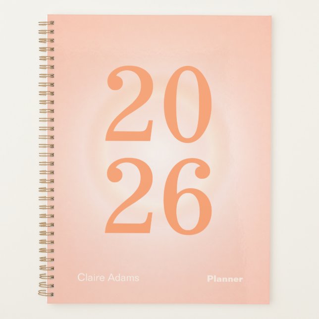 Planificateur annuel grand format Aura Orange (Devant)