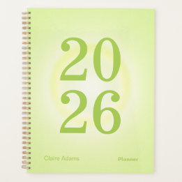 Planificateur annuel grand format Aura vert citron