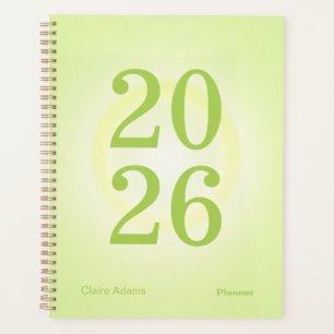 Planificateur annuel grand format Aura vert citron