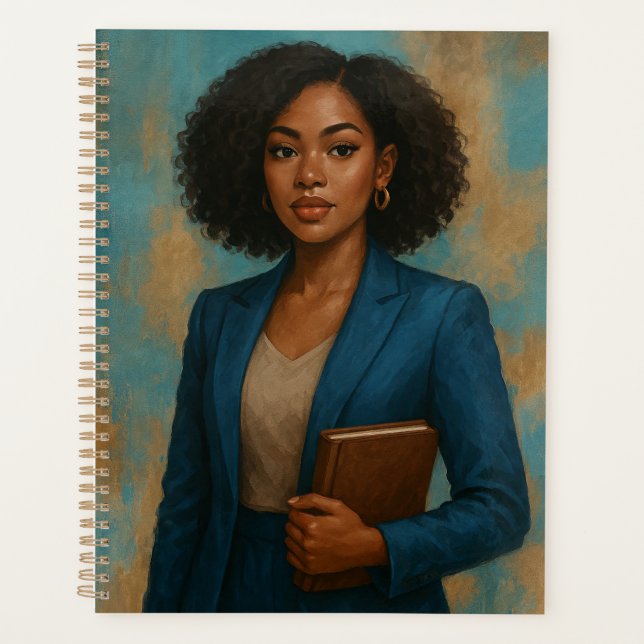 Planificateur annuel pour femme noire (Devant)