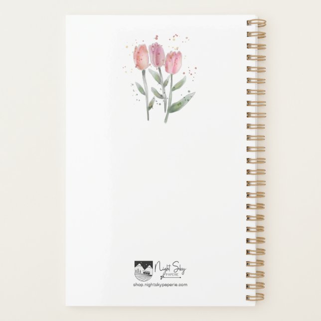 Planificateur annuel | Tulipes | 5,5 x 8,5 | Vide  (Dos)