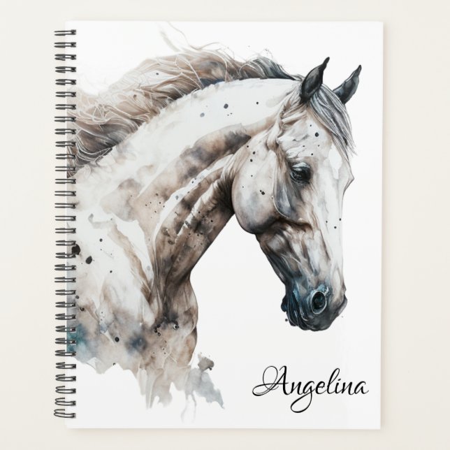 Planificateur – Aquarelle Cheval Blanc (Devant)