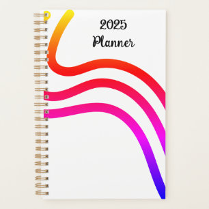 Planificateur avec motif de vague abstraite à dégr