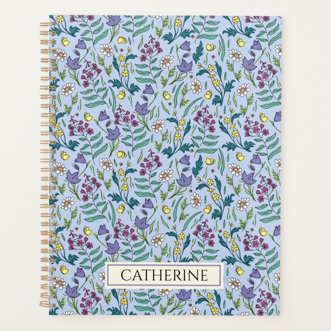 Planificateur avec motif fleur sauvage (Devant)