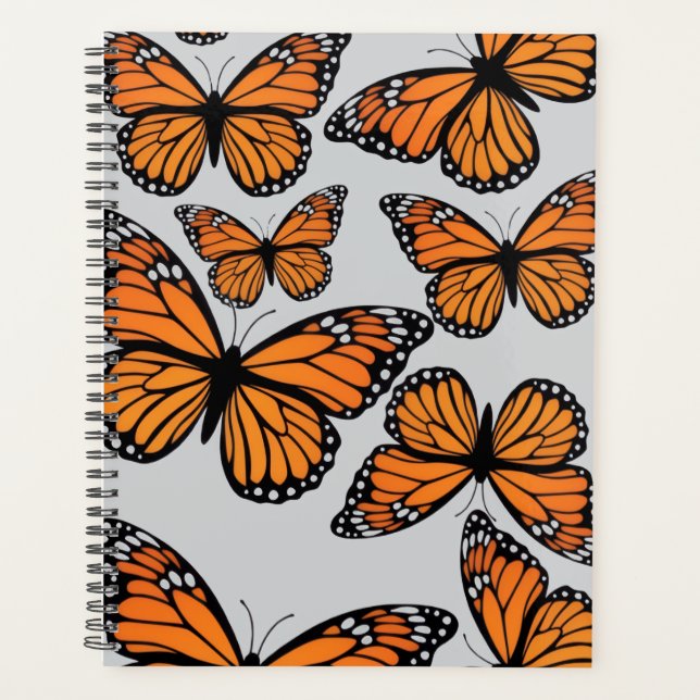 Planificateur avec papillons monarques (Devant)