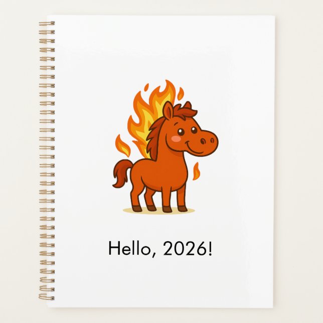Planificateur avec un cheval rouge (Devant)