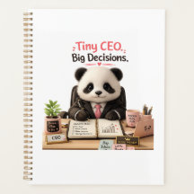 Planificateur bébé panda drôle de PDG miniature po