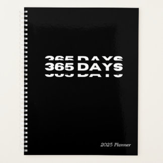 Planificateur Black 2025 de 365 jours