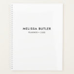 Planificateur blanc minimaliste moderne<br><div class="desc">Simple et moderne.</div>