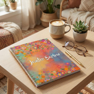 Planificateur bohème coloré floral fantaisiste