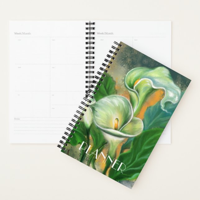 Planificateur Calla Lilies (Devant avec enveloppe)