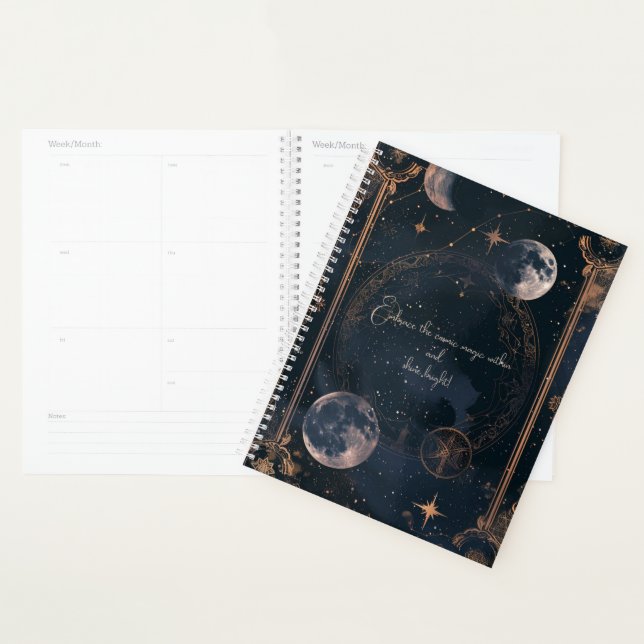Planificateur/Carnet Céleste Mystique (Devant avec enveloppe)