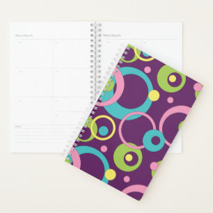 Planificateur Cercles Violets Funky
