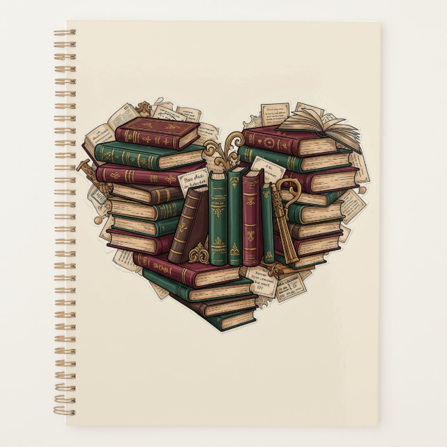 Planificateur Cœur de Livre (Devant)