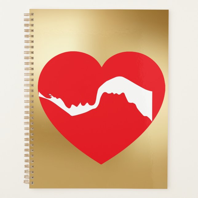Planificateur Cœur Rouge pour couples (Devant)