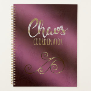 Planificateur coordinateur de chaos rouge vin