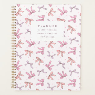 Planificateur Coquette aux Nœuds Rose Pastel et Li