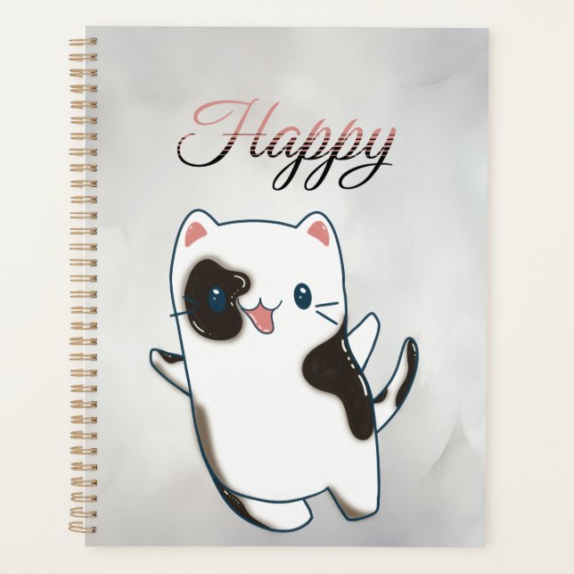 Planificateur - Cute Kawaii Happy Kitty (Devant)