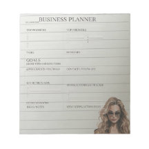 Planificateur d'affaires blanc et noir Bloc-notes