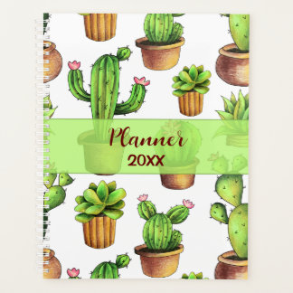 Planificateur d'aquarelle Cute Cactus