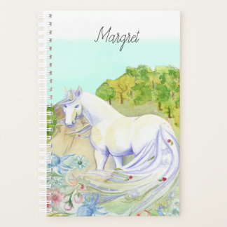 Planificateur d'aquarelle Unicorne