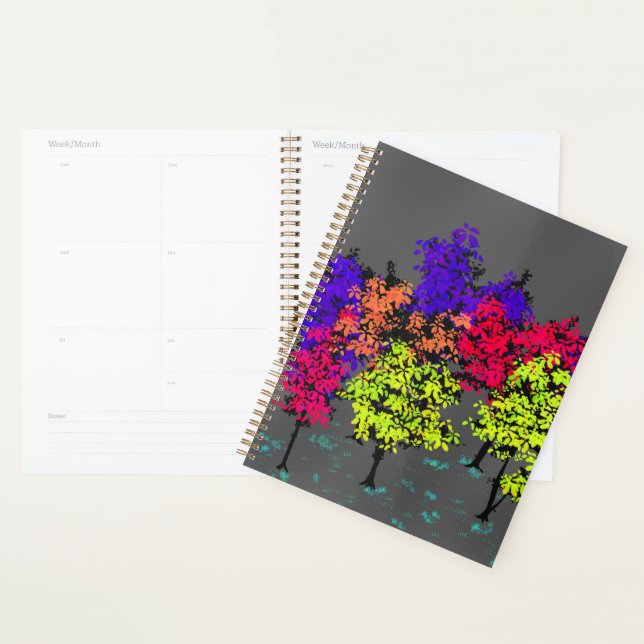 Planificateur d'arbres minimalistes avec éclats de (Devant avec enveloppe)