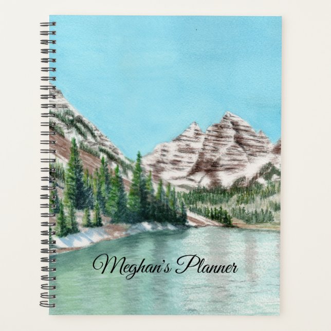 Planificateur d'art de montagne à l'aquarelle (Devant)