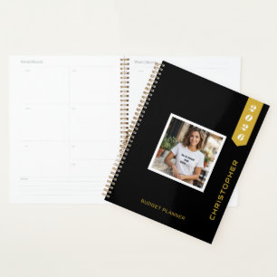 Planificateur de budget élégant avec photo et text