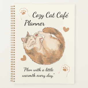 Planificateur de Café Cozy Cat   Journal Kawaii Mi