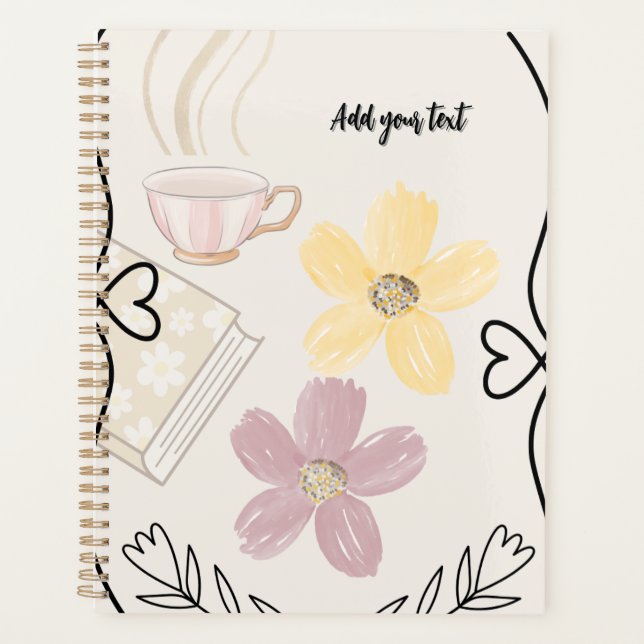 Planificateur de café et de fleurs pour les amoure (Devant)