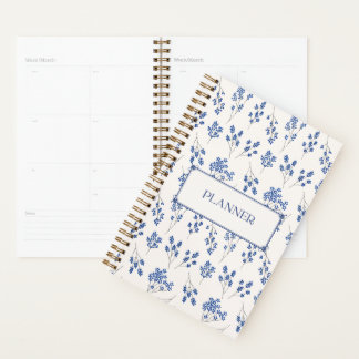 Planificateur de cahier à couverture rigide floral