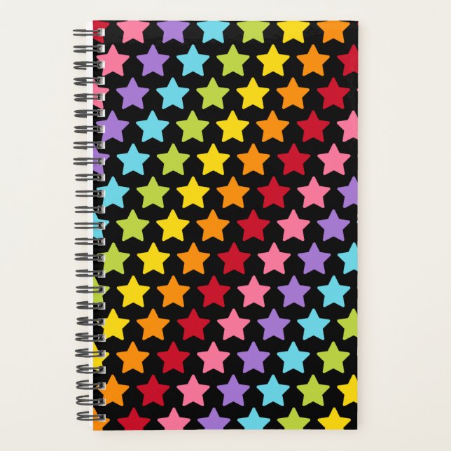Planificateur de cahier à impression d'étoiles de  (Devant)