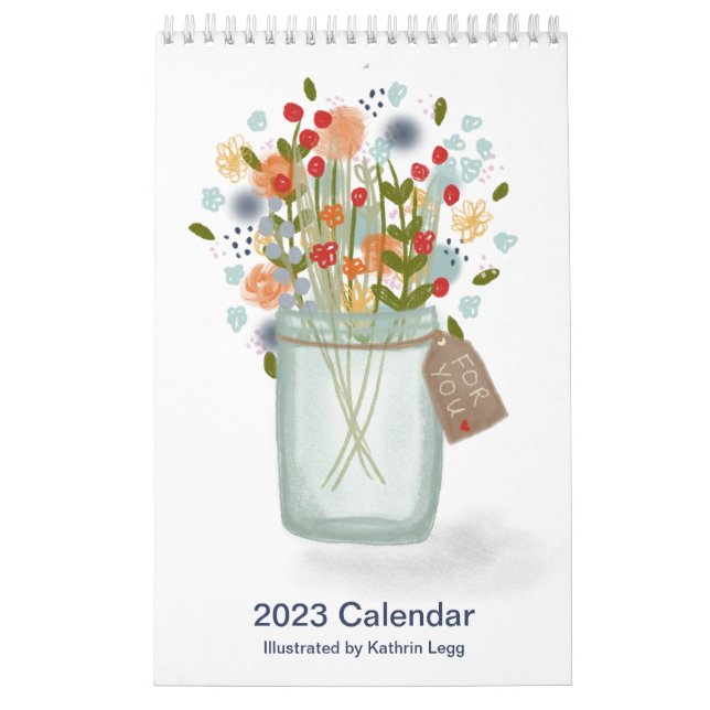 Planificateur de calendrier 2023 illustré par Kath (Protection)
