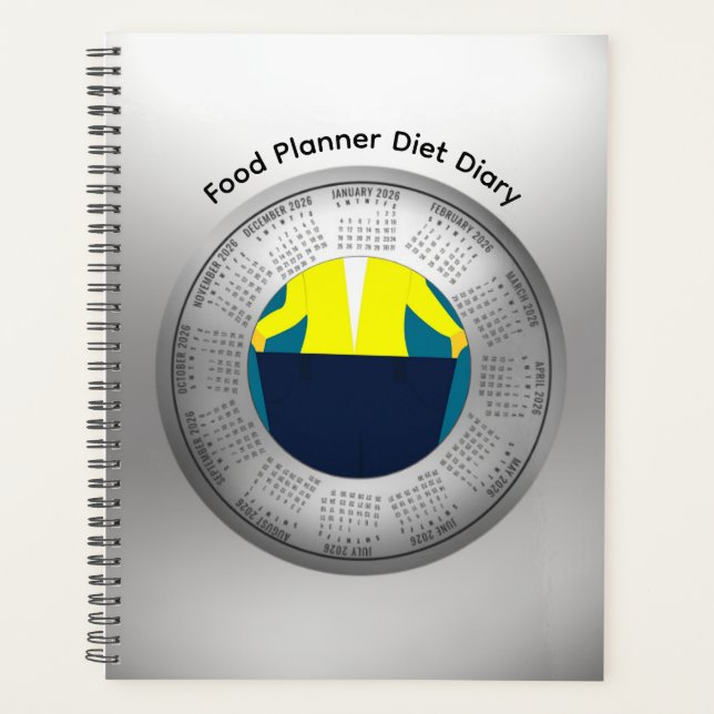 Planificateur de calendrier 2026 Journal de nourri (Devant)
