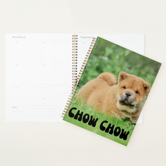 Planificateur de calendrier des chiots Chow Chow C (Devant avec enveloppe)