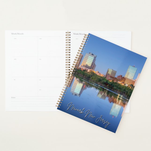 Planificateur de calendrier Skyline New Jersey New (Devant avec enveloppe)