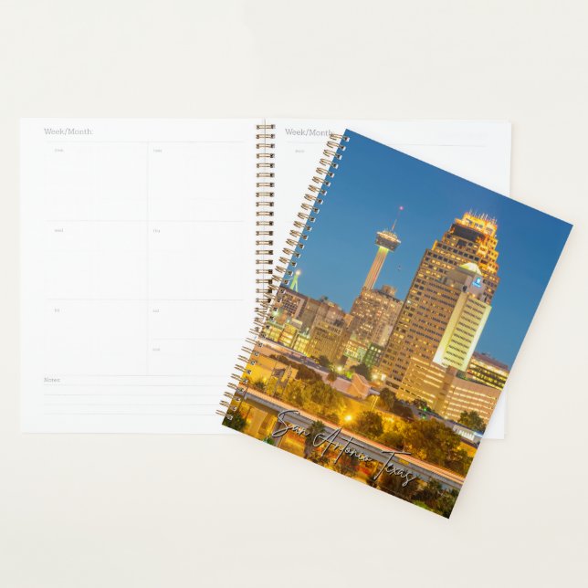 Planificateur de calendrier Skyline San Antonio Te (Devant avec enveloppe)