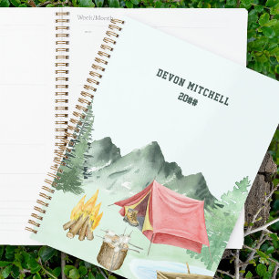 Planificateur de camping au bord du lac à l'aquare